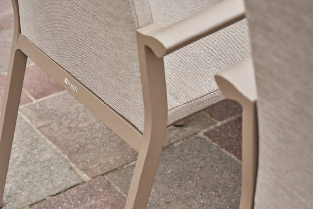 Oslo Chaise de jardin empilable aluminium 7