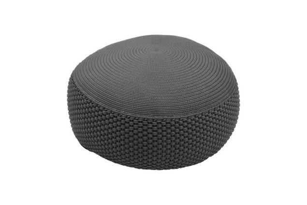 Palermo Outdoor Pouf dunkelgrau