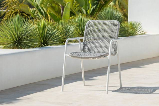 Palma Chaise de jardin empilable aluminium 5