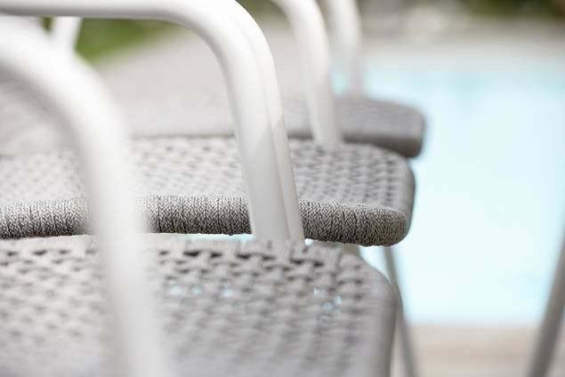 Palma Chaise de jardin empilable aluminium 7