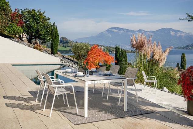 Palma Gartenstuhl stapelbar Aluminium 9