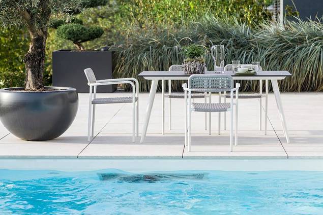 Kapstadt Gartentisch Set Aluminium