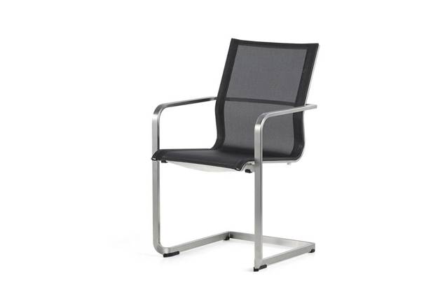 Porto Chaise de jardin cantilever acier inoxydable
