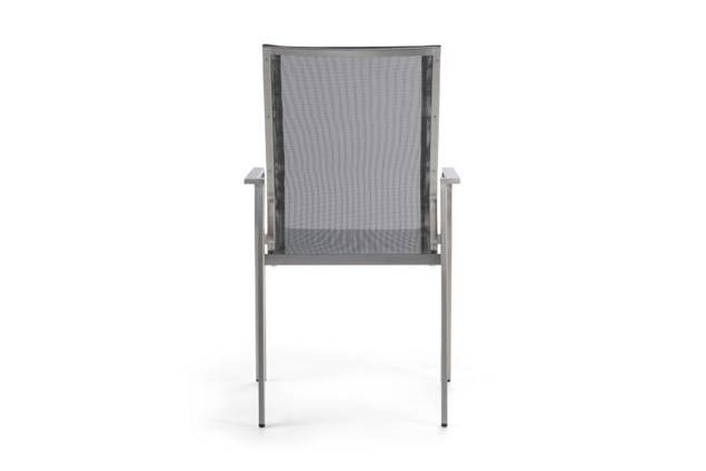 Porto Chaise de jardin dossier haut acier inoxydable 2