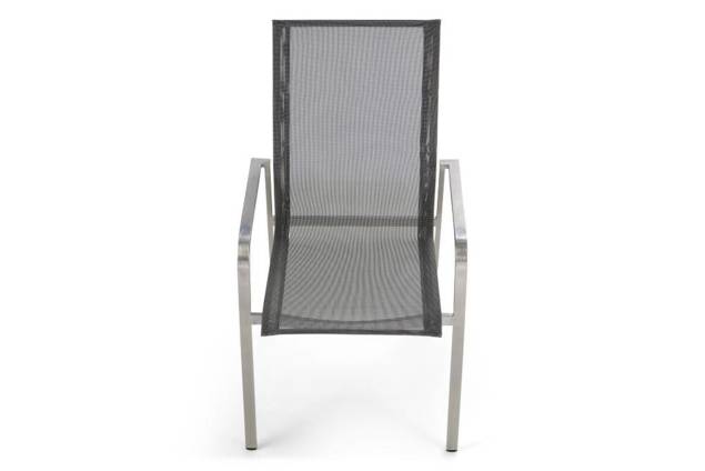 Porto Chaise de jardin dossier haut acier inoxydable 4