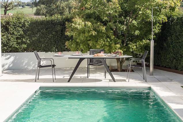 Porto Gartenstuhl stapelbar Aluminium 2