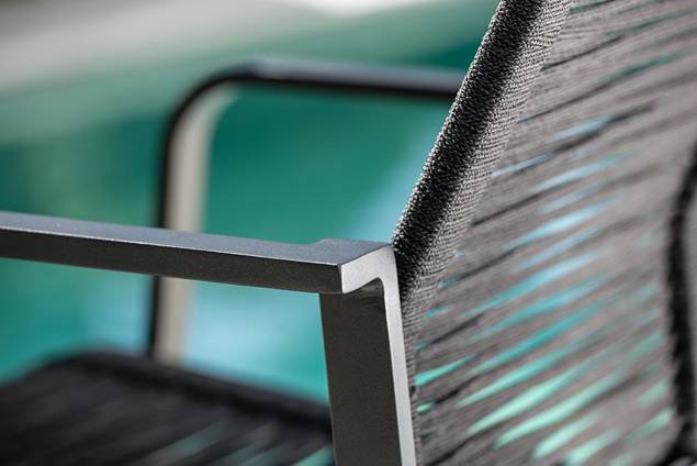 Porto Gartenstuhl stapelbar Aluminium 9