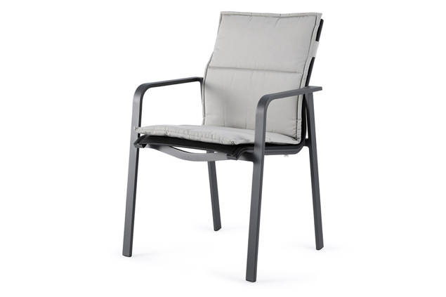 Porto Chaise de jardin empilable aluminium 1