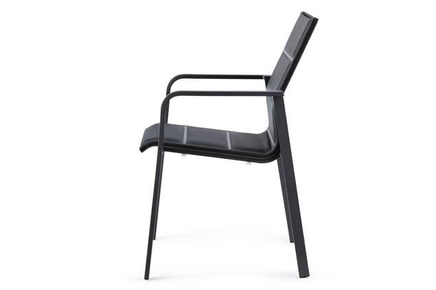 Porto Chaise de jardin empilable aluminium 2