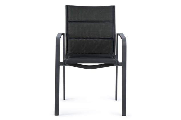 Porto Chaise de jardin empilable aluminium 3