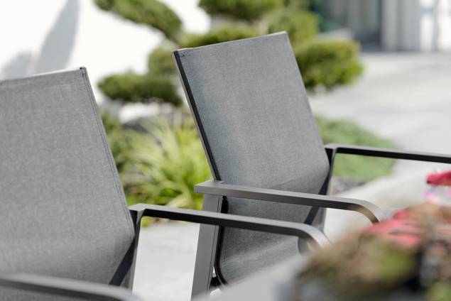 Porto Chaise de jardin empilable aluminium 3