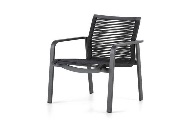 Porto Fauteuil lounge empilable aluminium
