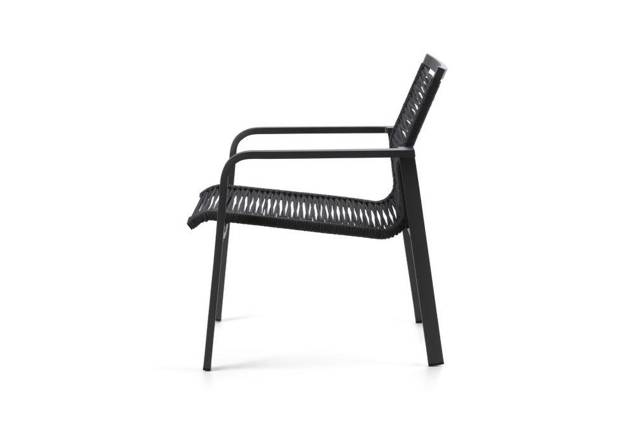 Porto Fauteuil lounge empilable aluminium 1