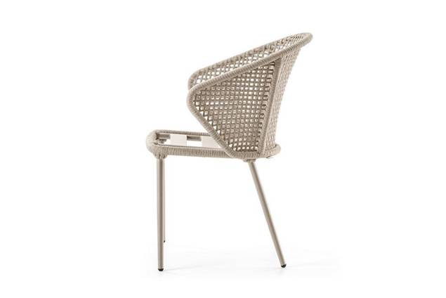Ravenna Chaise de jardin empilable aluminium 4