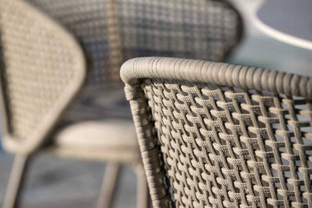 Ravenna Chaise de jardin empilable aluminium 9