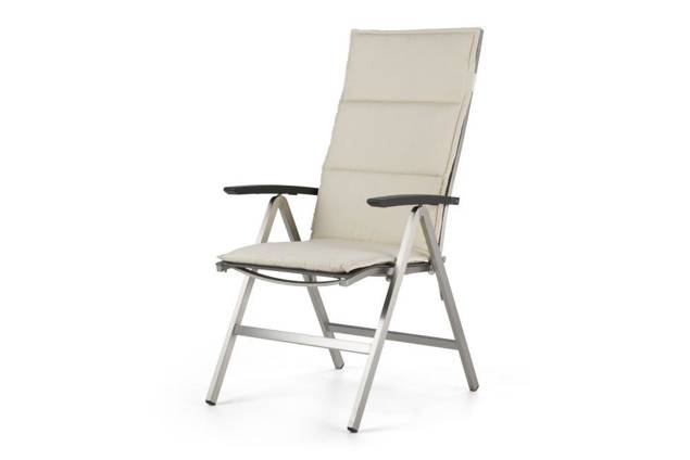 Rotterdam II Chaise de jardin dossier haut acier inoxydable 3