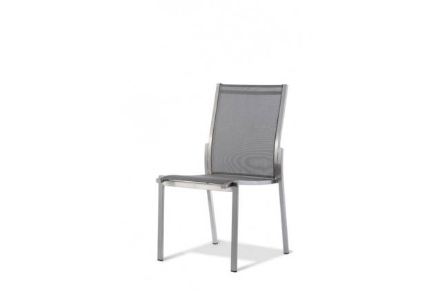 Rotterdam II Chaise de jardin empilable acier inoxydable