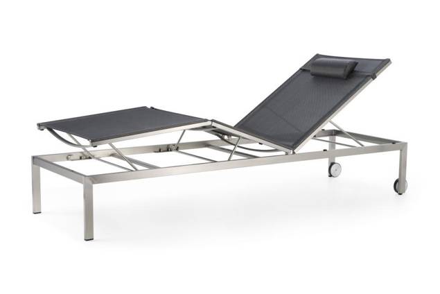 Rotterdam II Chaise longue acier inoxydable 2