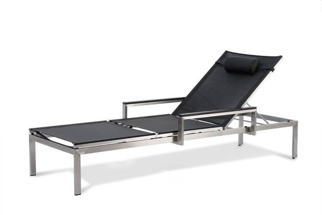 Rotterdam II Chaise longue acier inoxydable 3
