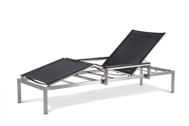 Rotterdam II Chaise longue acier inoxydable 4