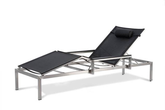 Rotterdam Chaise longue acier inoxydable 3