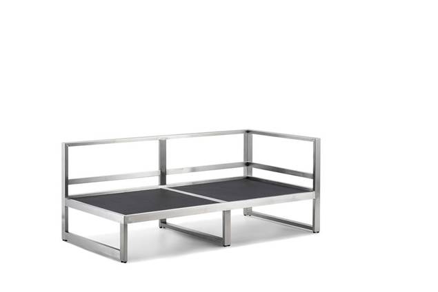 Rubin Banc de lounge 2 places gauche acier inoxydable 1