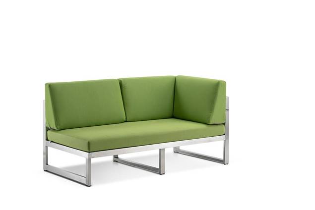 Rubin Banc de lounge 2 places gauche acier inoxydable 2
