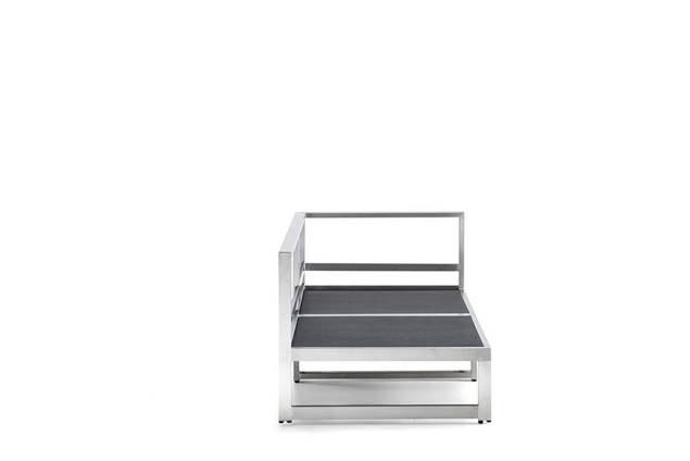 Rubin Banc de lounge 2 places gauche acier inoxydable 3