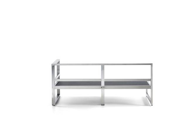 Rubin Banc de lounge 2 places gauche acier inoxydable 4