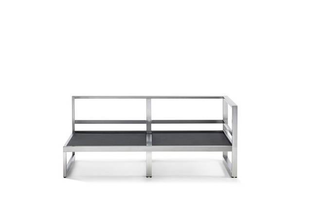 Rubin Banc de lounge 2 places gauche acier inoxydable 5