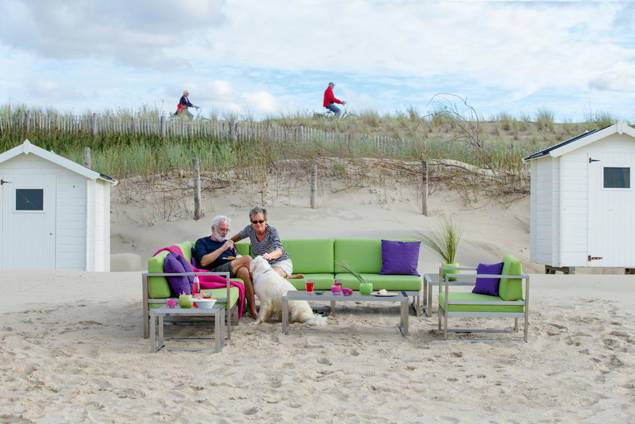 Rubin Banc de lounge 2 places gauche acier inoxydable 6