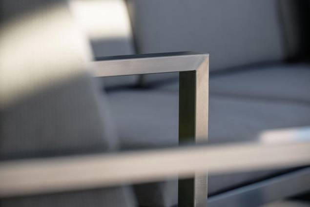 Rubin Banc de lounge 2 places acier inoxydable 8