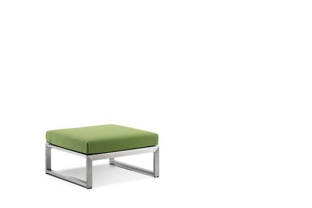 Rubin Loungehocker/Tisch Edelstahl 1