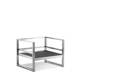 Rubin Fauteuil lounge acier inoxydable 1