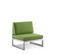 Rubin Loungesessel Edelstahl  2