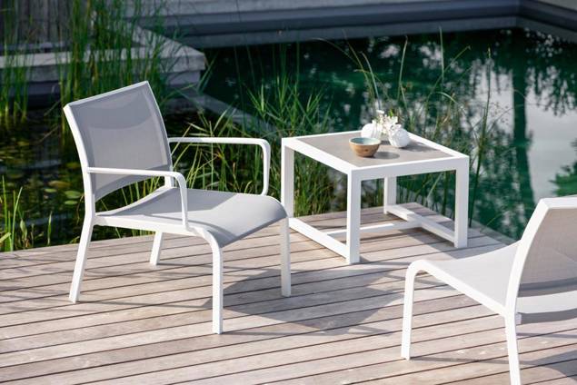 Rubin Loungetisch Aluminium 76x76 cm 3