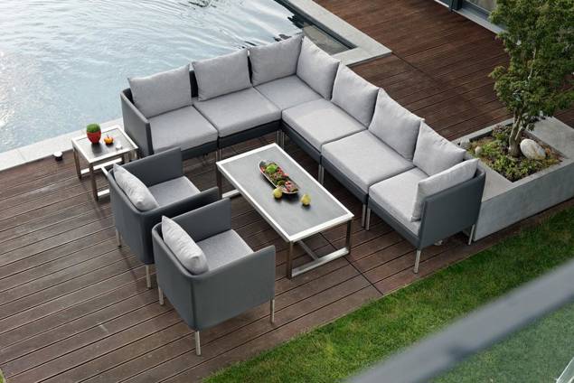 Rubin Table de salon acier inoxydable 55x50 cm 3