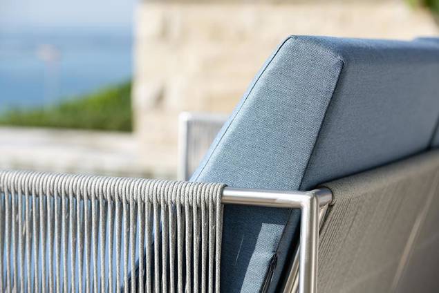 Rügen 2er Loungebank Edelstahl 7