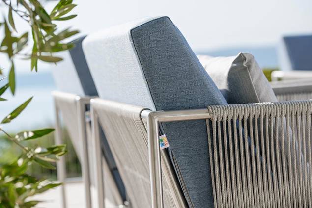Rügen 2er Loungebank Edelstahl 8