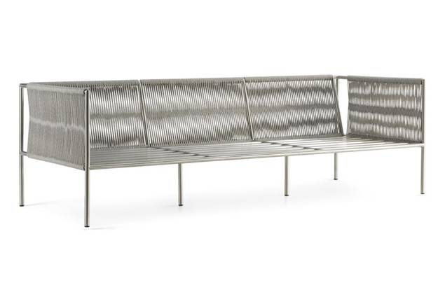 Rügen 3er Loungebank Edelstahl