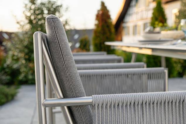 Rügen Chaise de jardin acier inoxydable 19