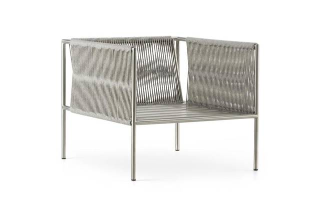 Rügen Fauteuil lounge acier inoxydable