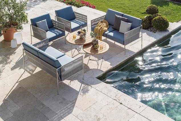 Rügen Fauteuil lounge acier inoxydable 8