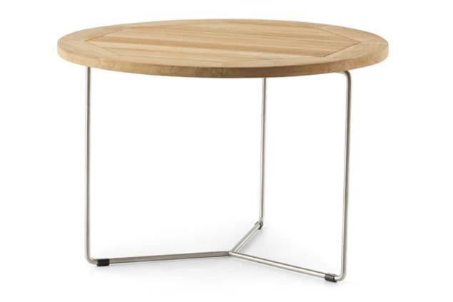 Rügen Table de salon ronde acier inoxydable Ø 70 cm 6