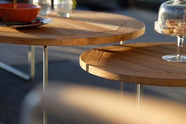 Rügen Table de salon ronde acier inoxydable Ø 70 cm 9