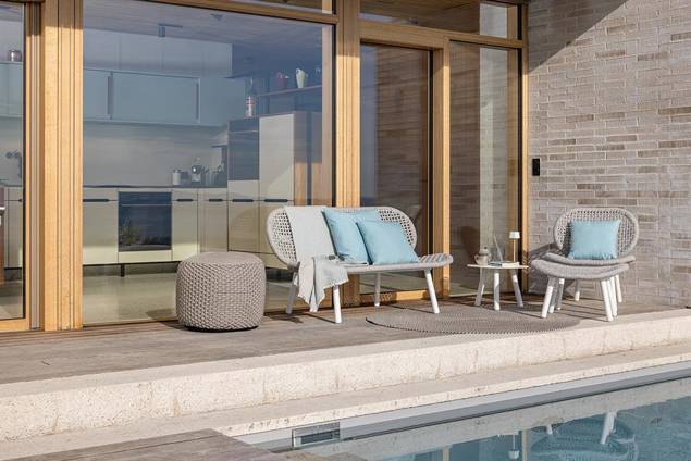 San Diego Banc de lounge 2 places aluminium 5