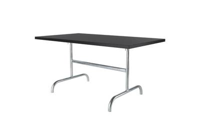 Table Pliante Tectake 140x70 Cm, Aluminium Gris, Occasion (retour Client)