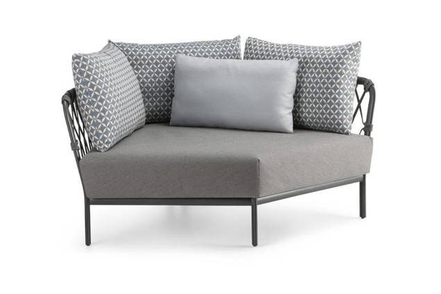 Santorini Loungeecke XL Aluminium