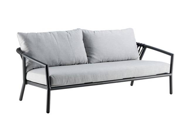 Seattle 2.5er Loungebank Aluminium 1