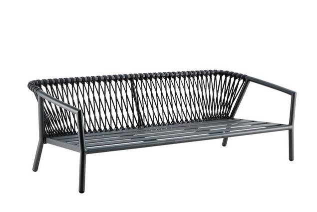 Seattle 2.5er Loungebank Aluminium 1